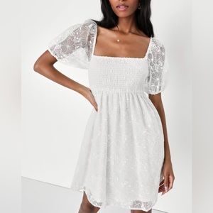 Lulus White Babydoll Dress